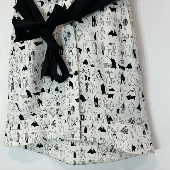 diana vapsve vintage skirt graphic people print social art design black a line s - Picture 1 of 7